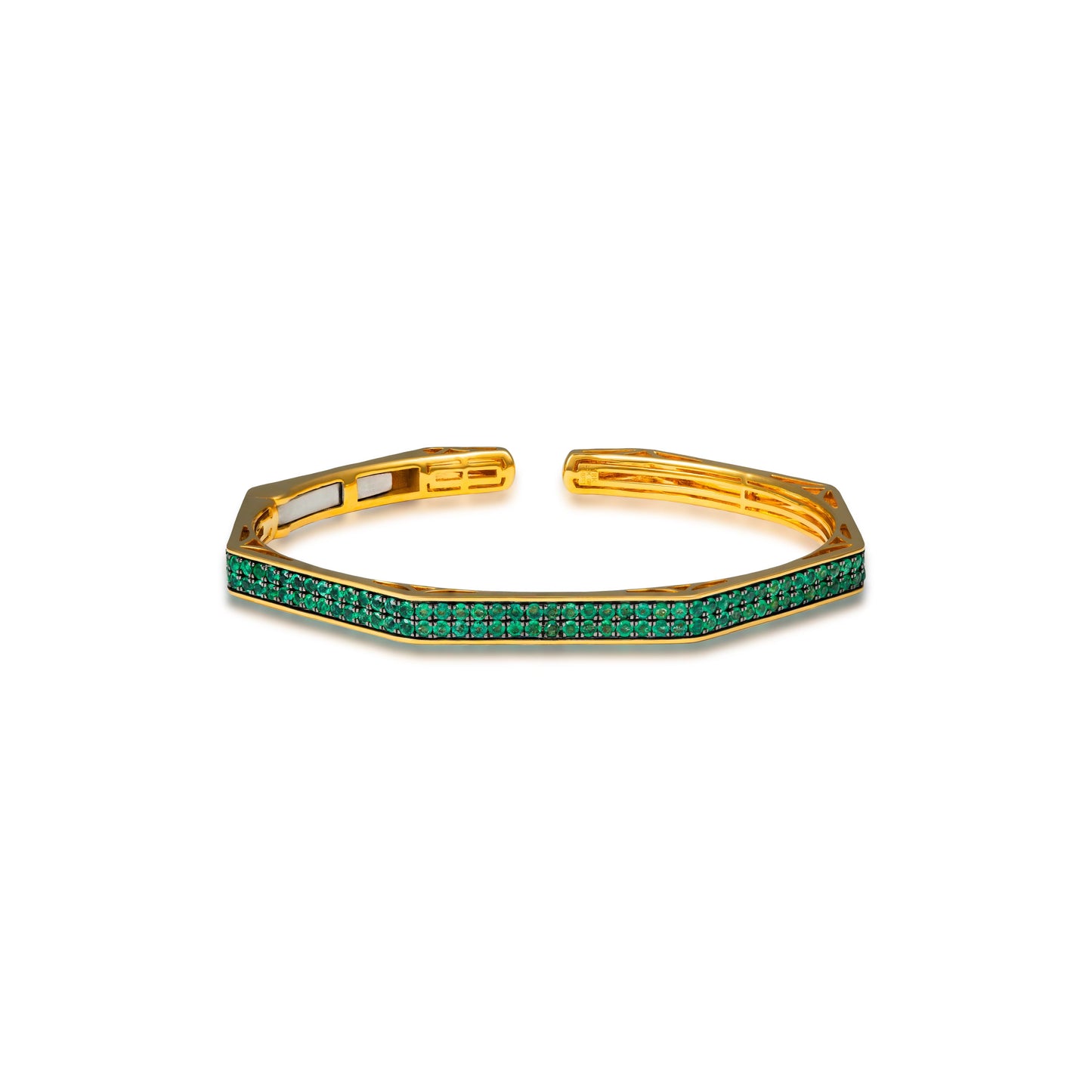 Emerald Pave Octagon Bangle