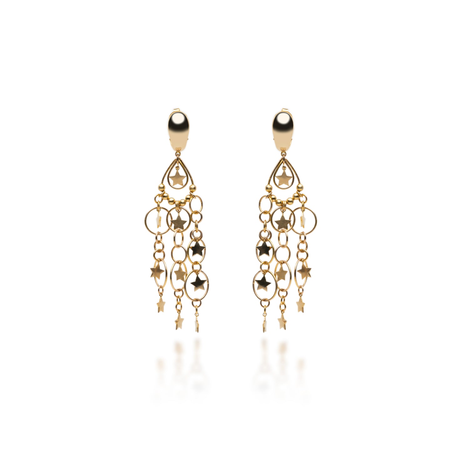 Star Drop Chandelier Earrings