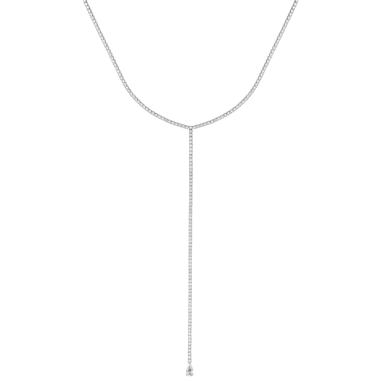 Diamond Tennis Lariat Necklace