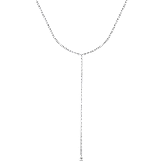 Diamond Tennis Lariat Necklace