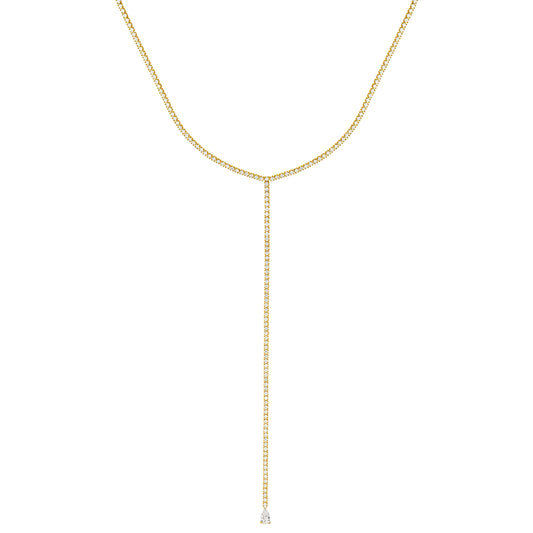 Diamond Tennis Lariat Necklace