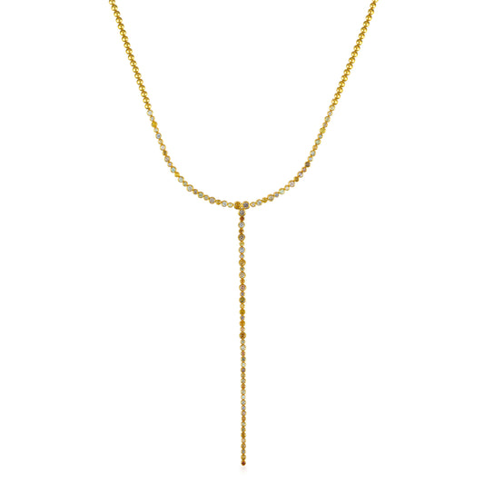 Fancy Color Diamond Bezel Lariat