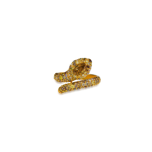 Fancy Diamond Serpent Ring