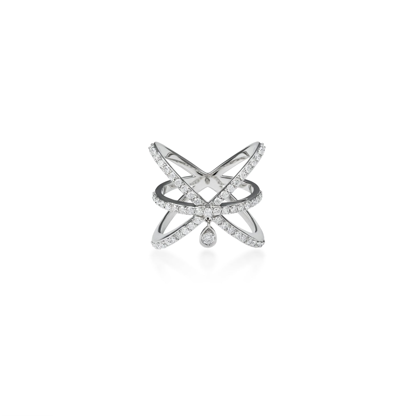 Orbit Diamond Drop Ring