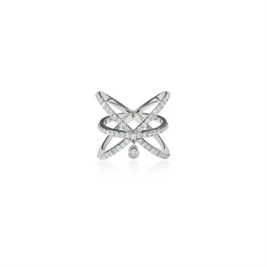 Orbit Diamond Drop Ring