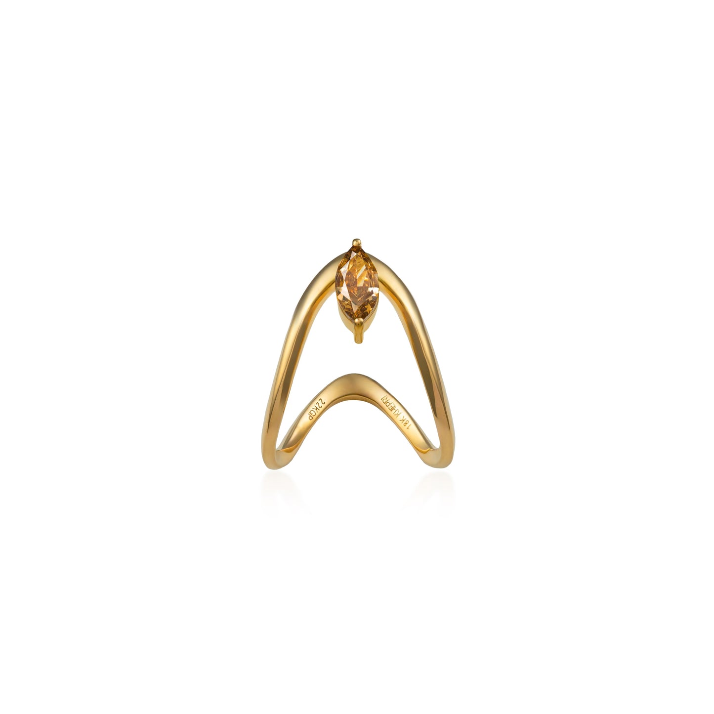Diamond Pear Vanki Ring