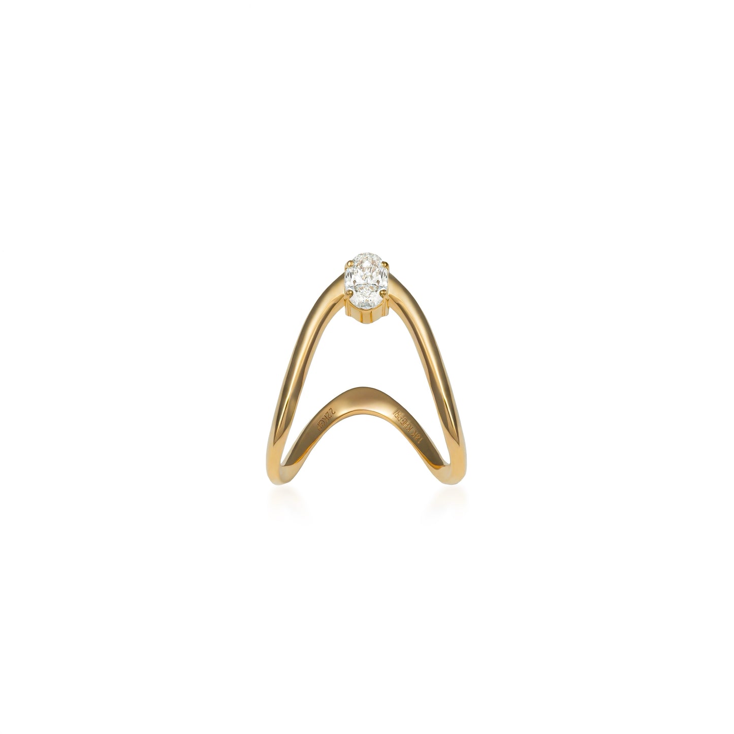 Petite Oval Diamond Vanki Ring