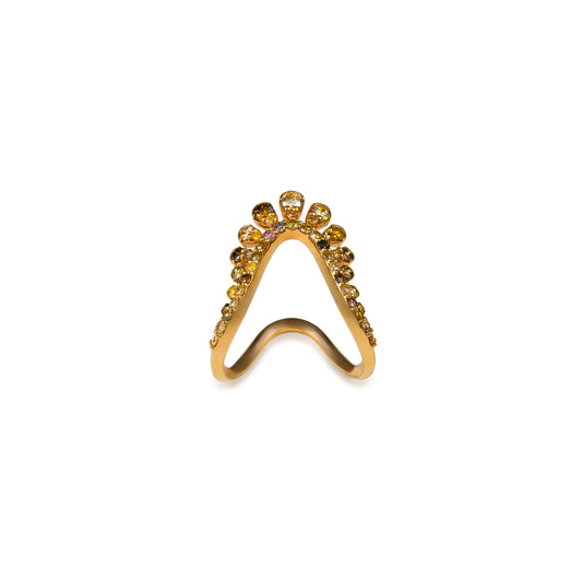 Fancy Color Diamond Crown Vanki Ring