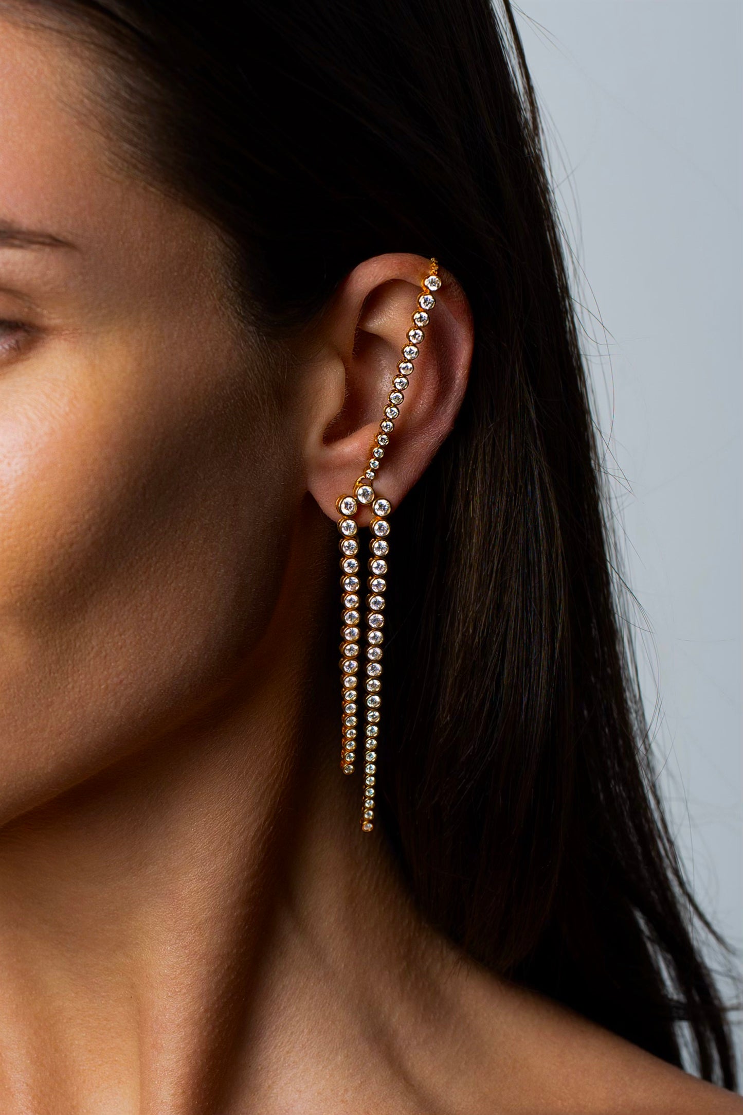 Diamond Lasso Linear Earring