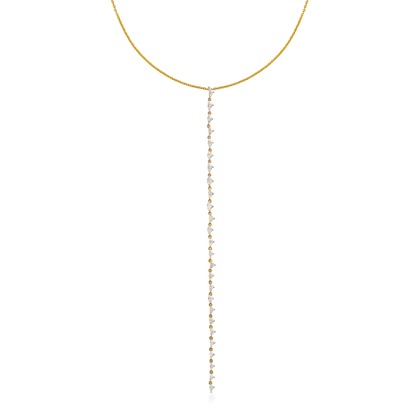 Diamond Kite Lariat Necklace