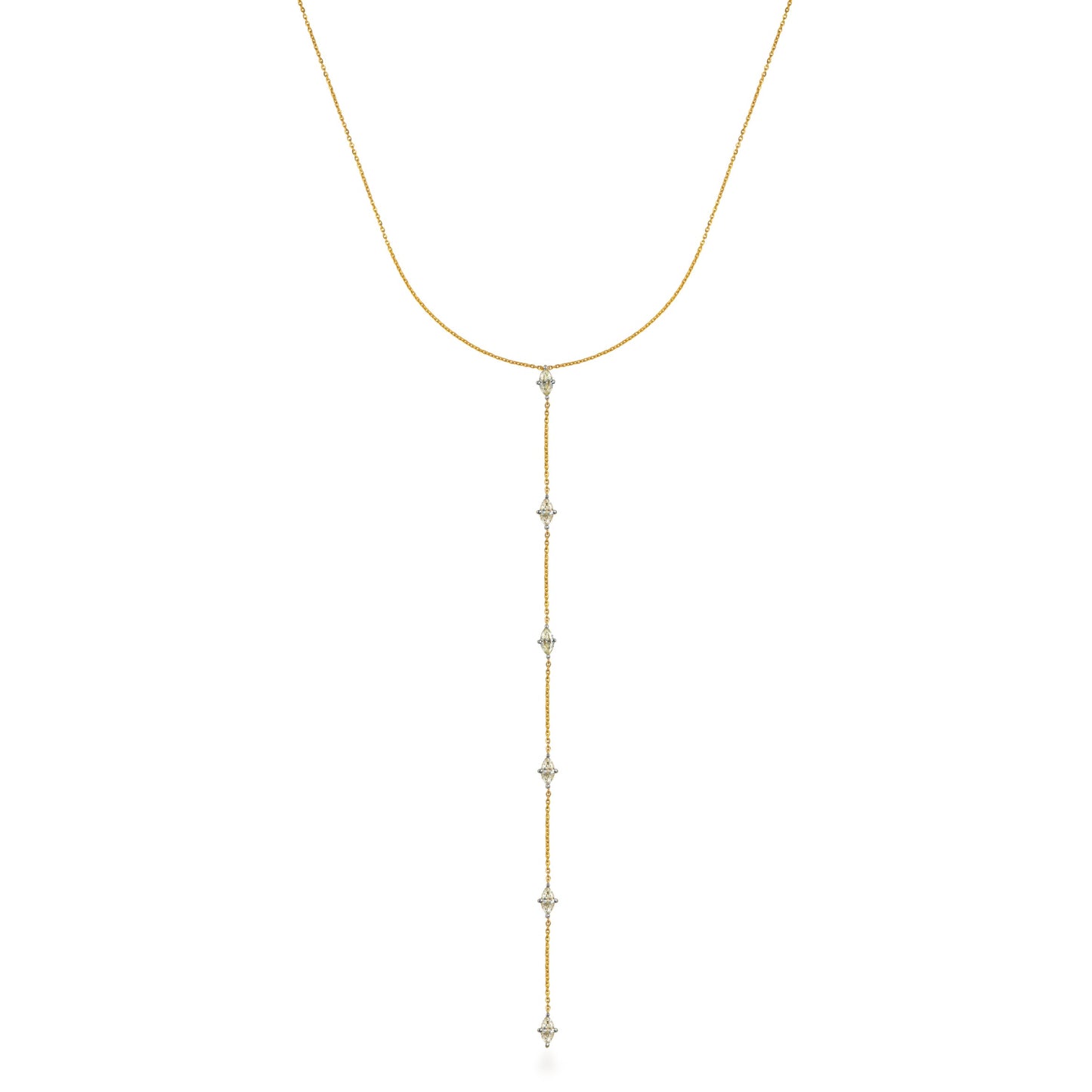 Diamond Marquise Lariat Necklace