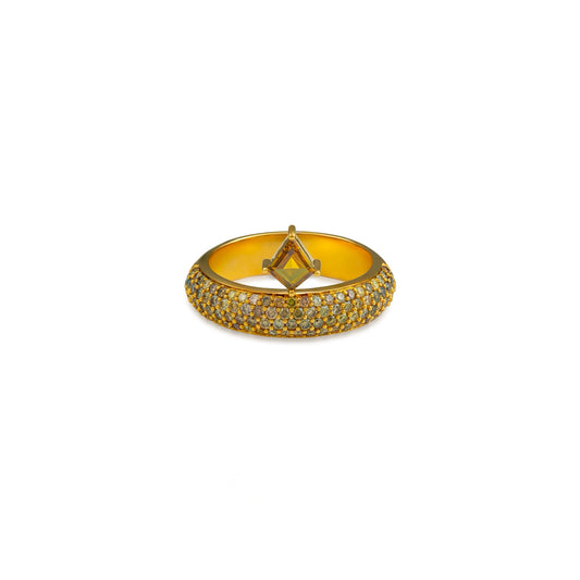Fancy Color Kite Diamond Floating Cleopatra Ring