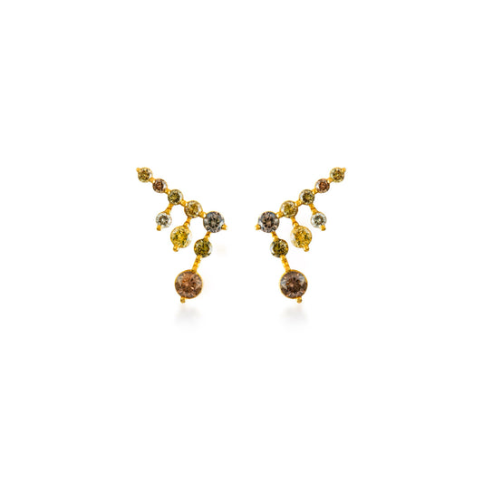 Fancy Color Petite Diamond Drip Stud