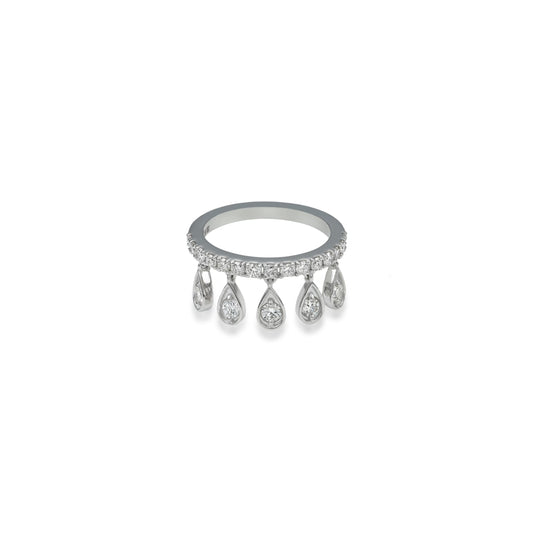 Dancing Diamond Drop Ring