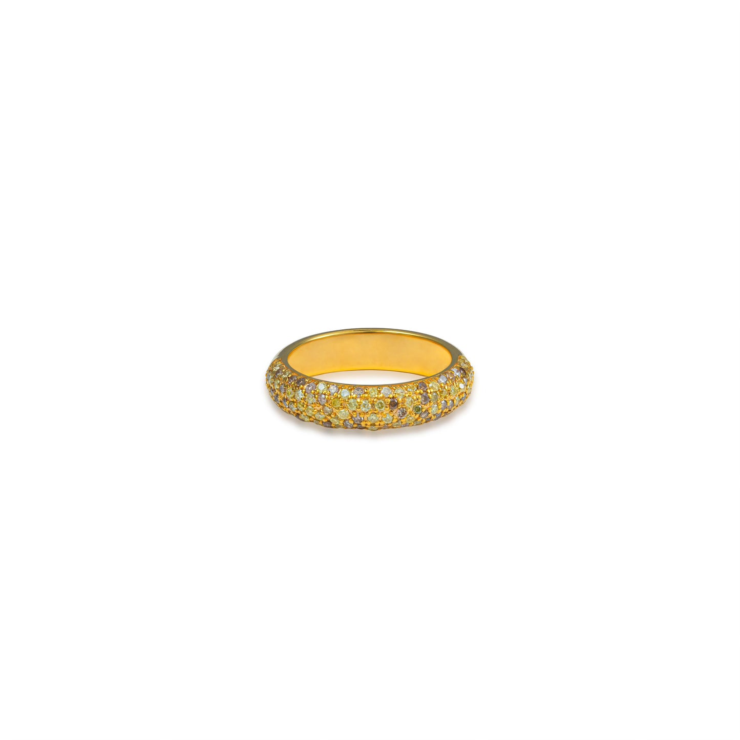 Fancy Color Diamond Pave Ring