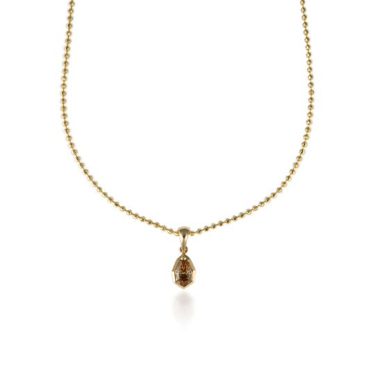 Alfie Fancy Color Diamond Bullet Shield Pendant Necklace