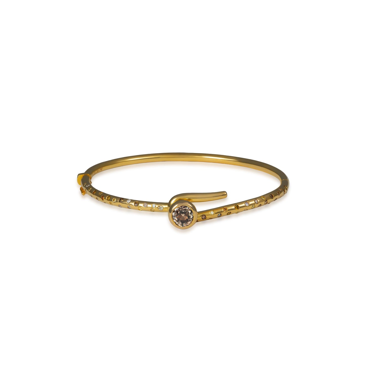 The JJ Knot Diamond Pave Bangle