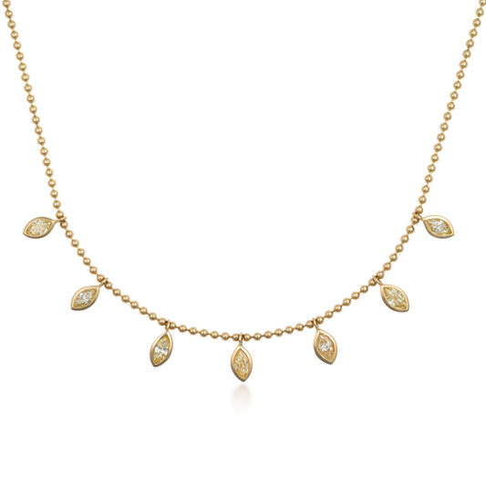 7 Yellow Diamond Marquise Drop