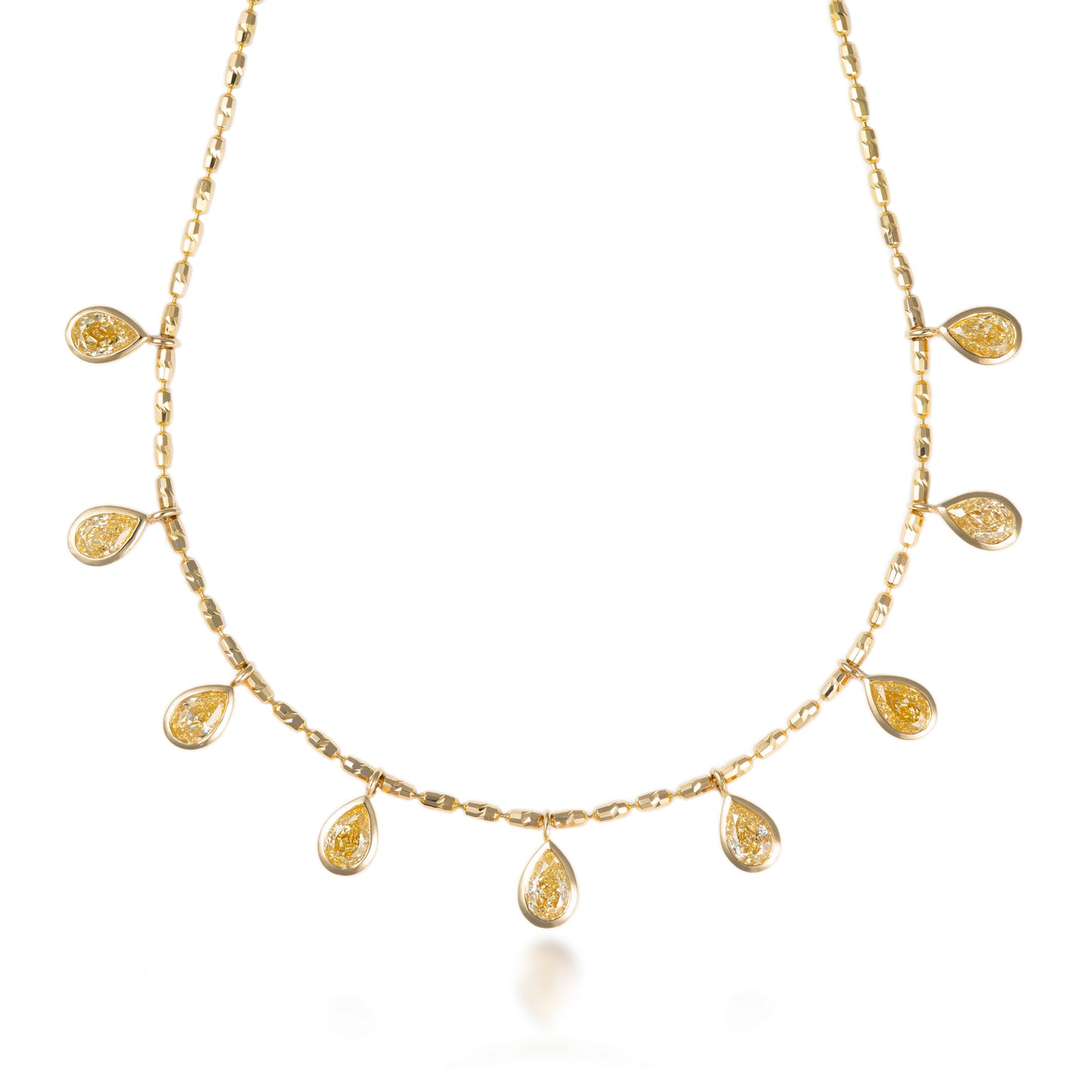 9 Yellow Diamond Pear Drop