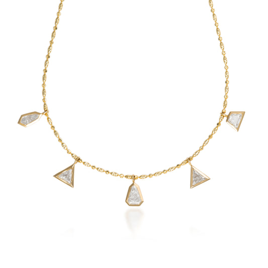 Five Multi Shape Drop Necklace