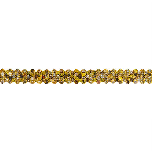 Fancy Color Diamond Chainmail Mesh Choker Necklace