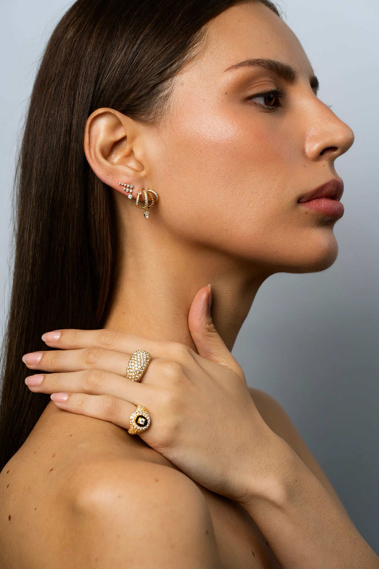 Diamond Center Stone Signet Ring