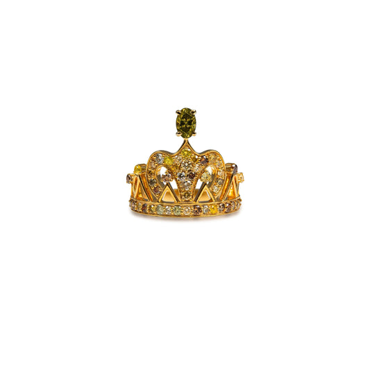 Fancy Color Diamond Couronne Ring