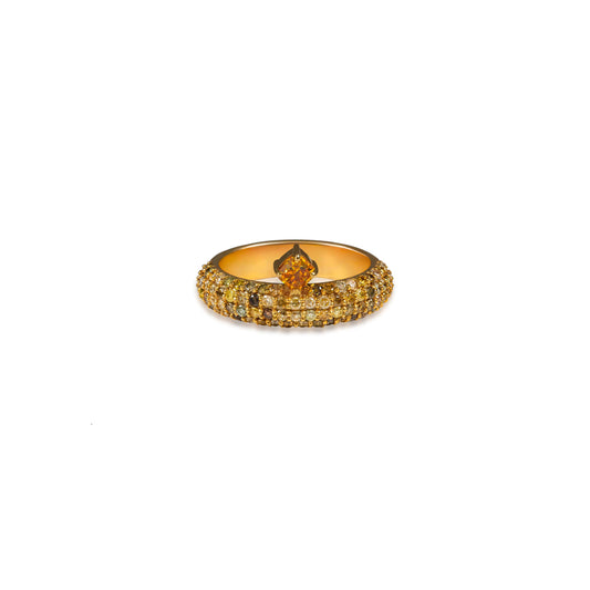 Fancy Princess Diamond Floating Cleopatra Ring