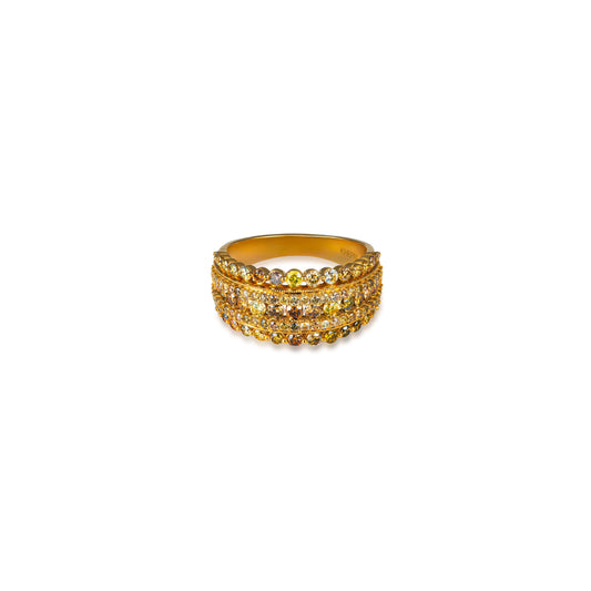 Fancy Diamond Stardust 5 Row Band Ring
