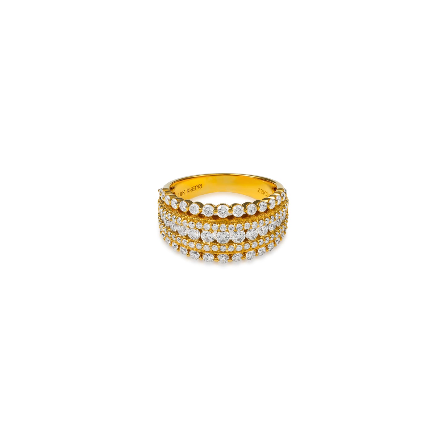 Diamond Stardust 5 Row Band