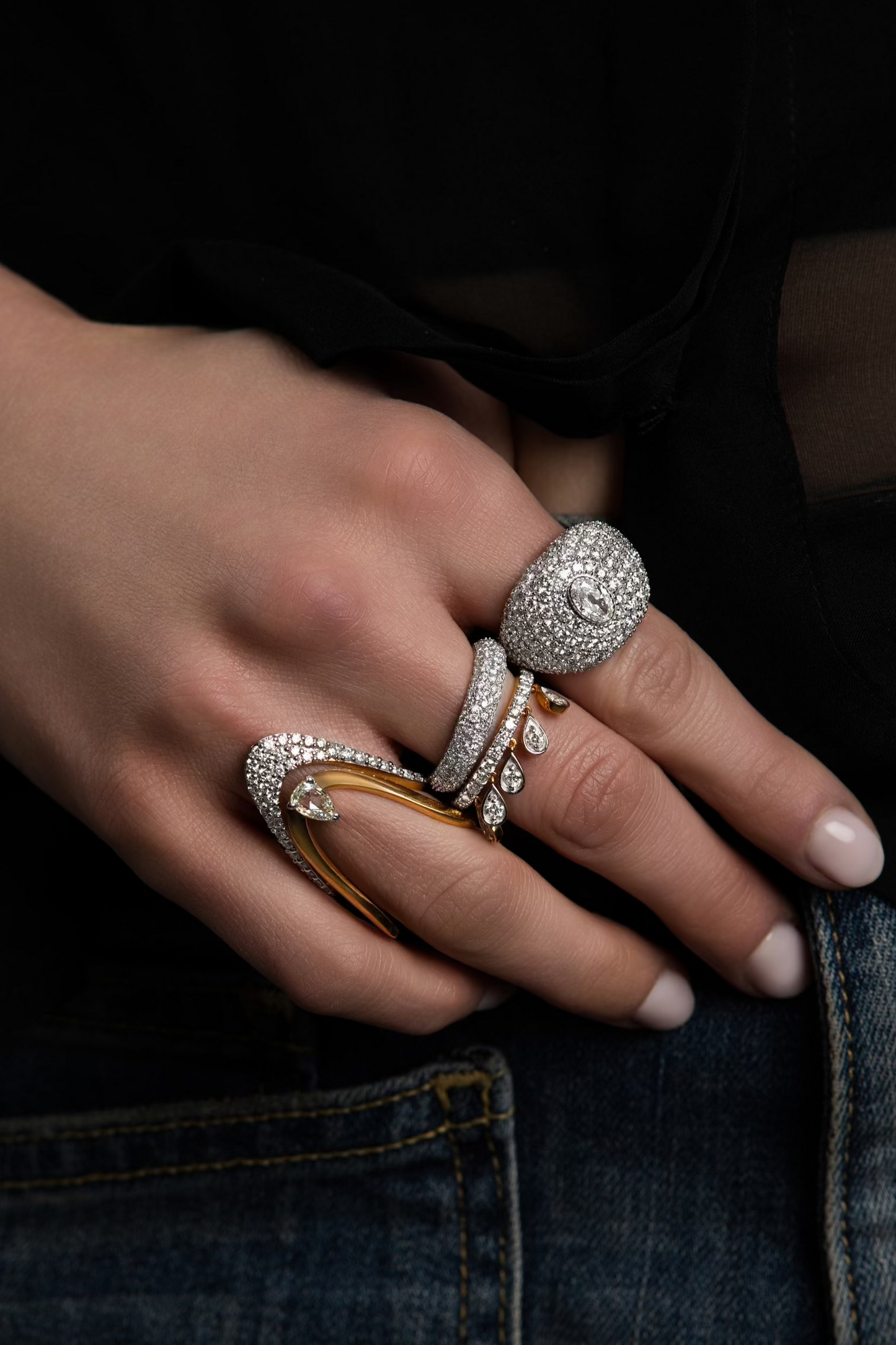 Diamond Pave Dome Ring