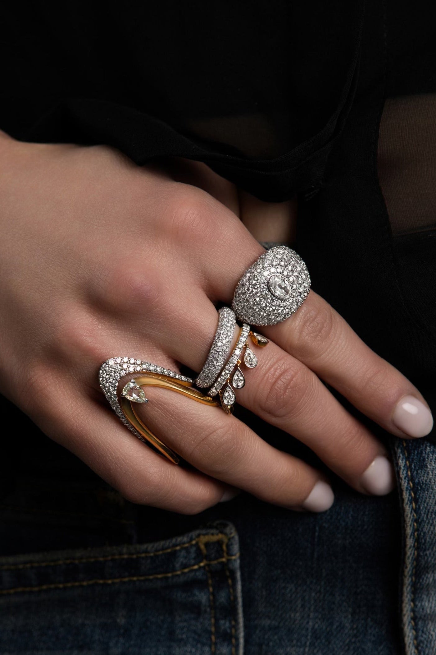 Diamond Pave Vanki Ring