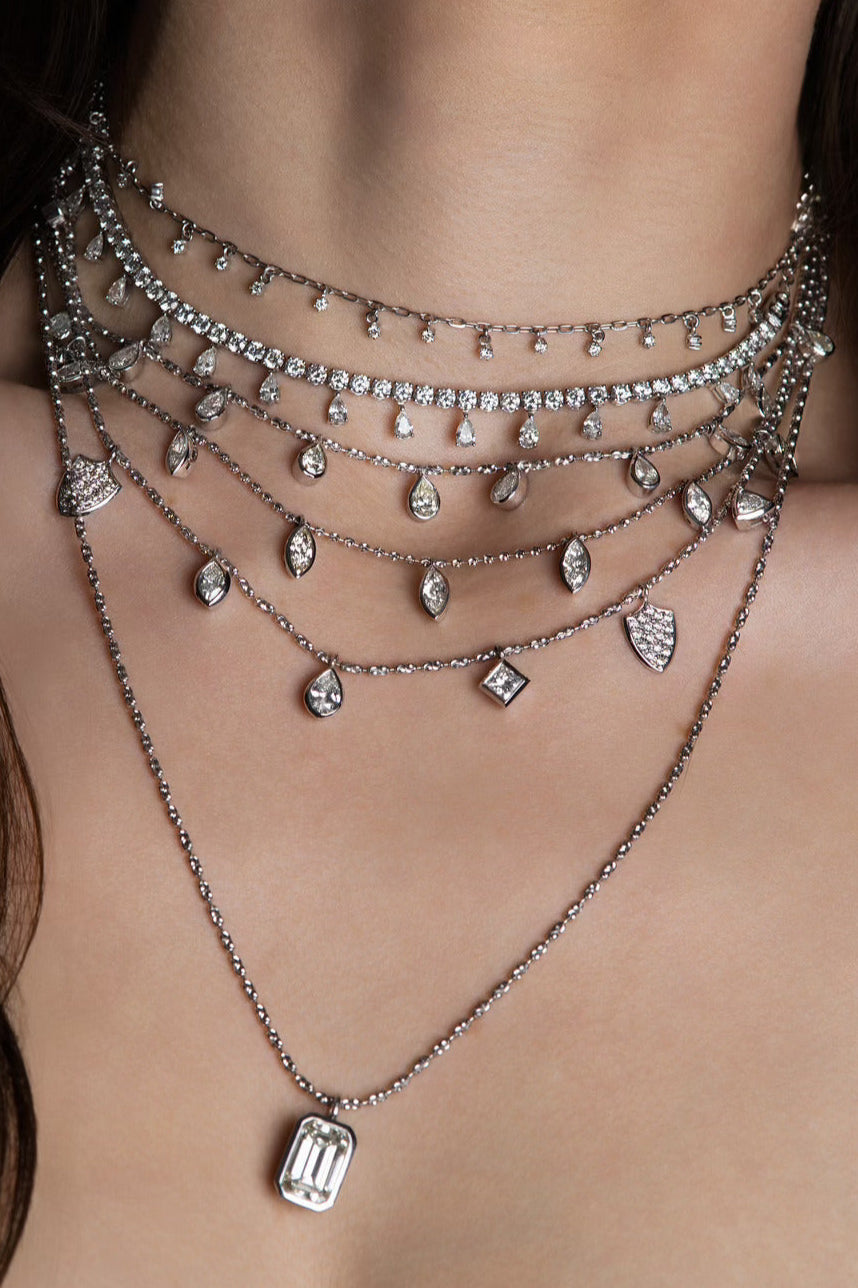 Dancing Drop Diamond Necklace