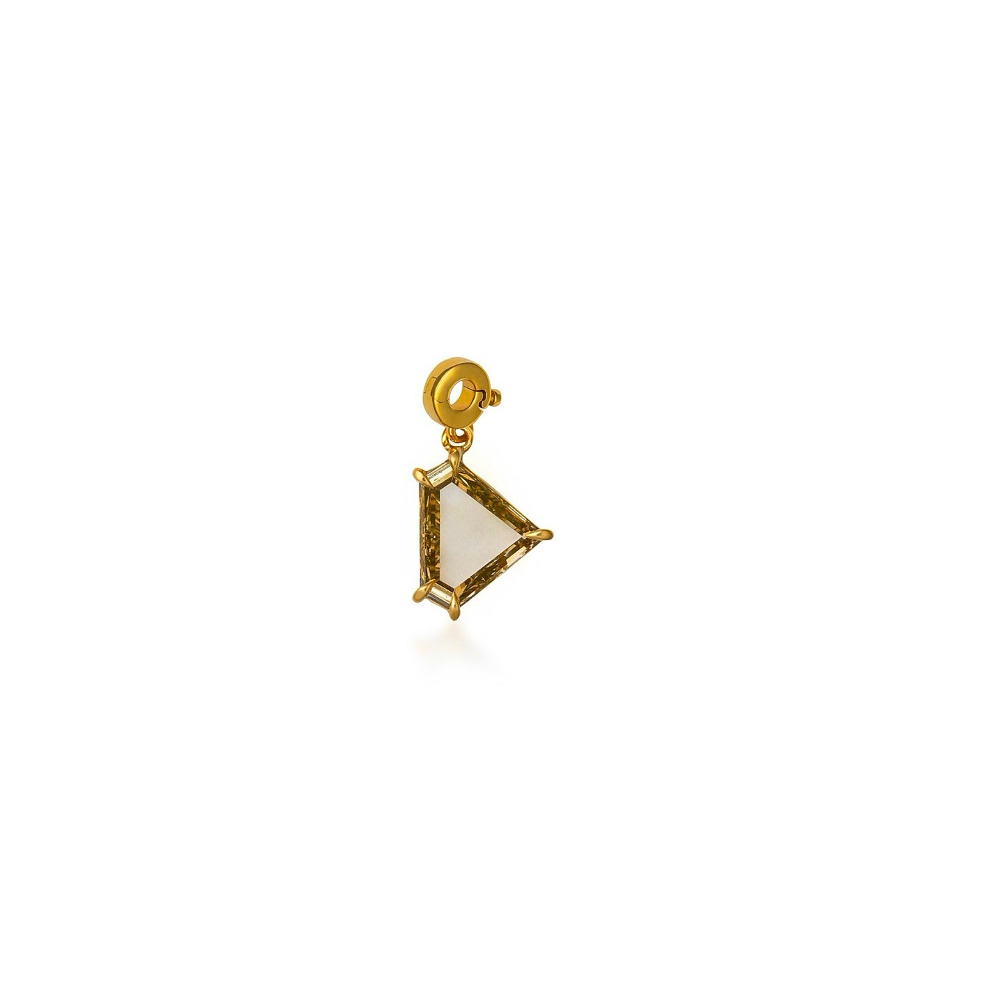 Fancy Color Shield Diamond Prong Charm