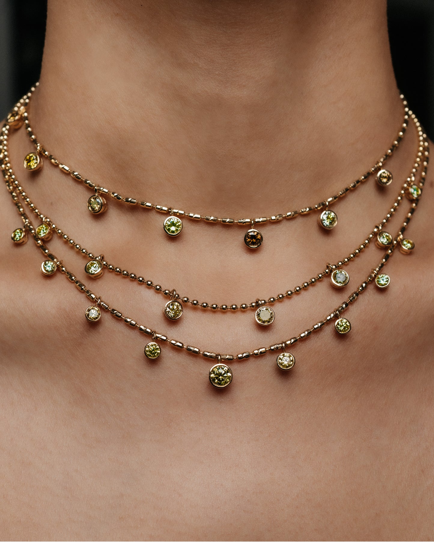 Seven Carousel Drop Necklace