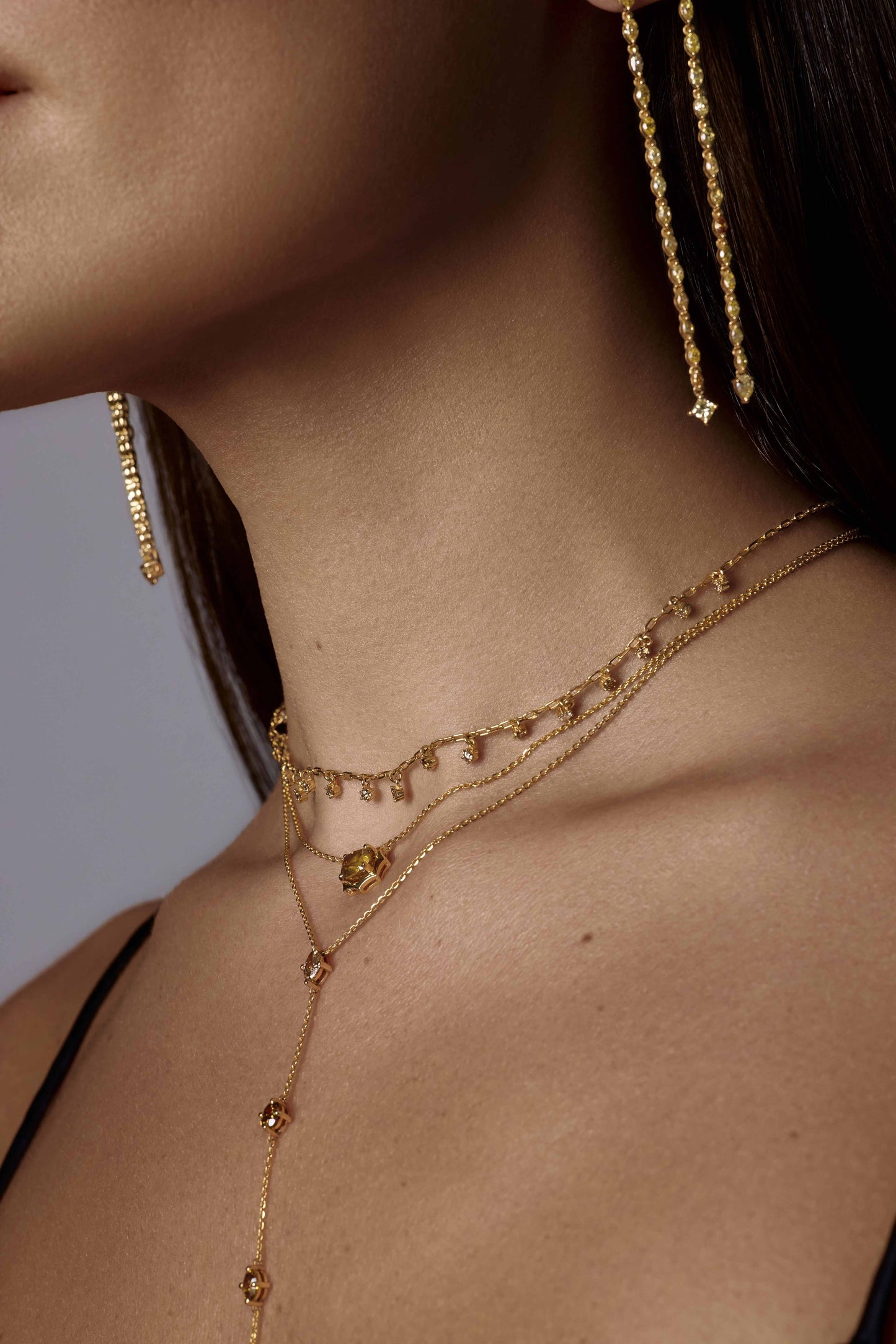 Dancing Drop Fancy Color Diamond Necklace