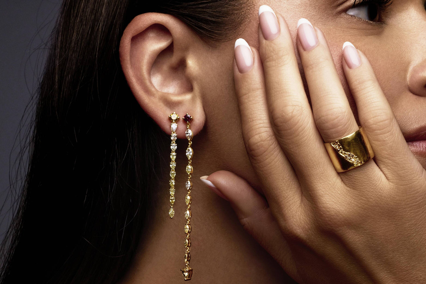 Fancy Color Diamond Cracked Ring