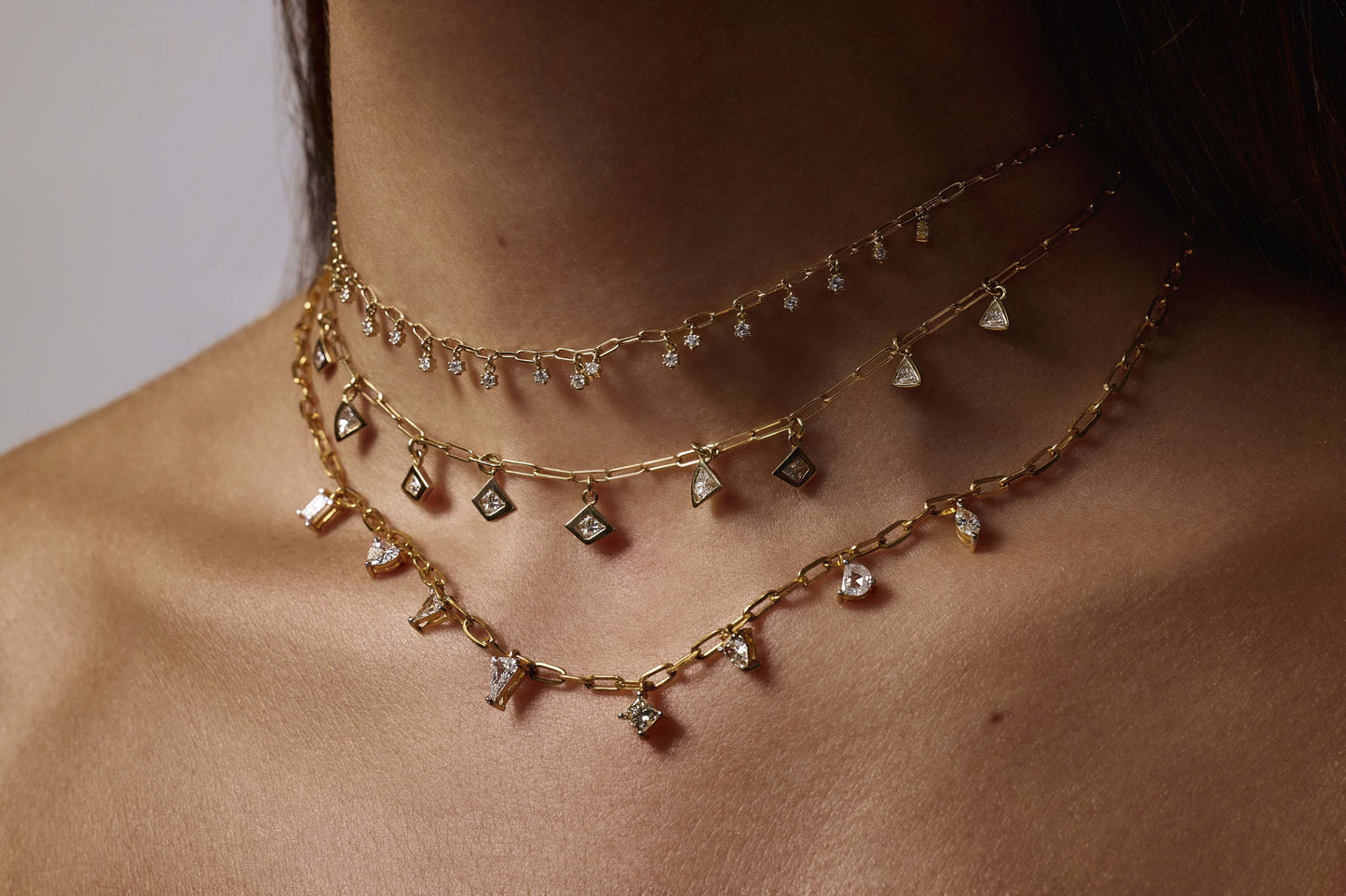 Dancing Drop Diamond Necklace