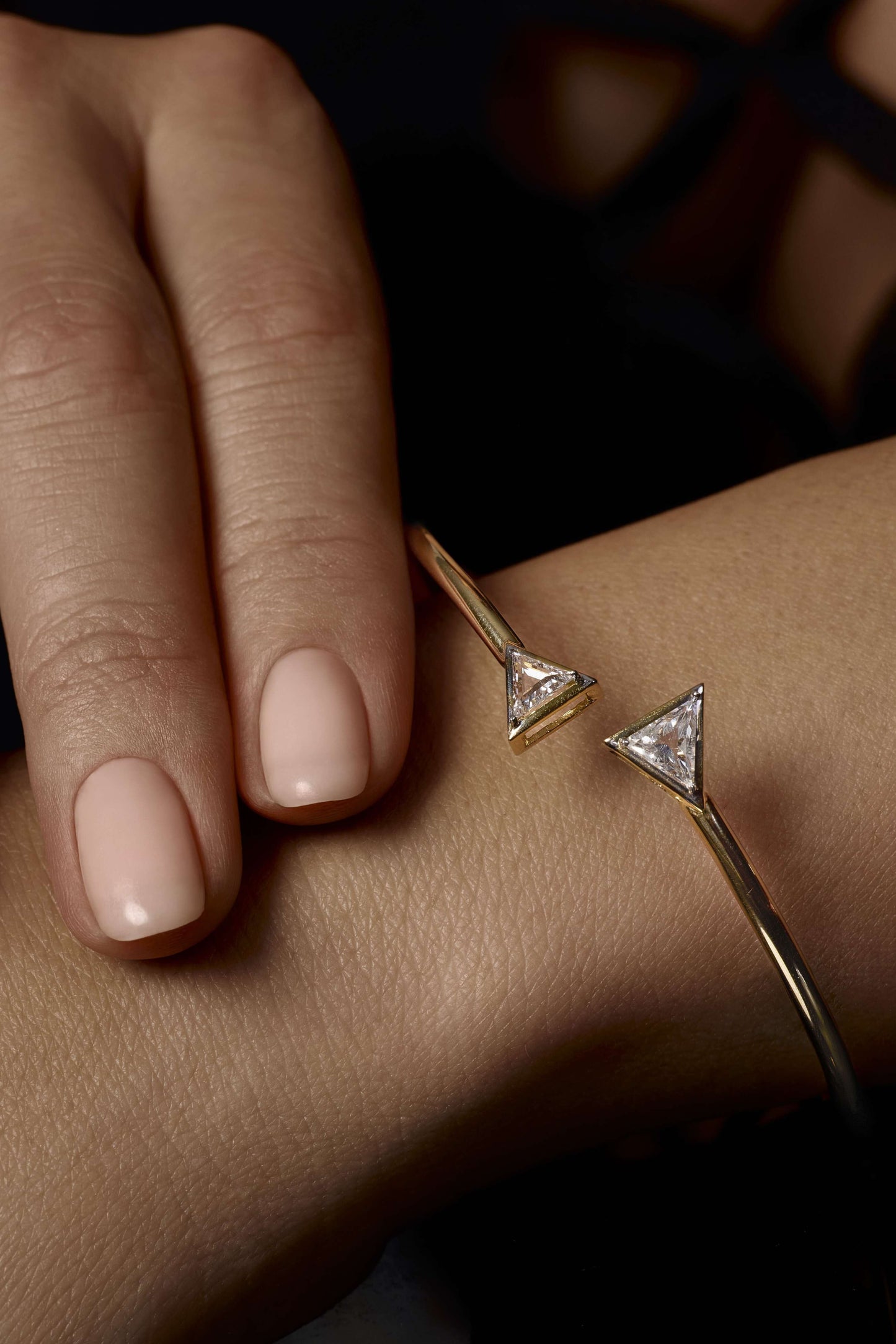 Diamond Trillion Gap Bangle
