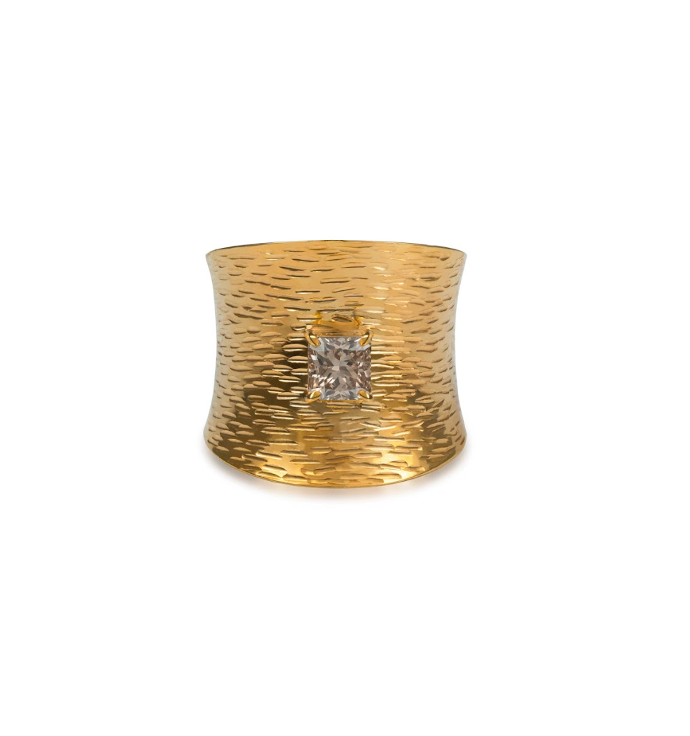 Oradina Fancy Color Diamond Radiant Cut Ring