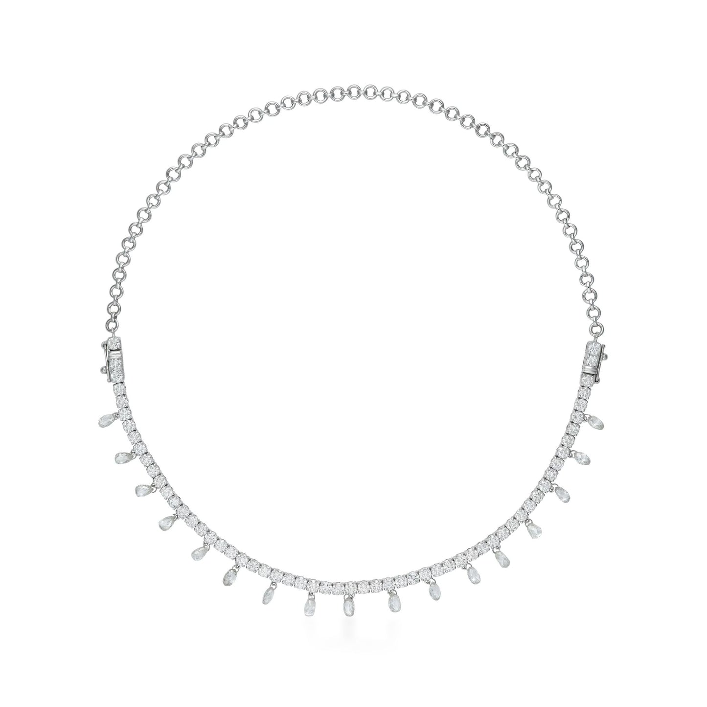 Briolette Diamond Drop 2 in 1 Bracelet & Necklace