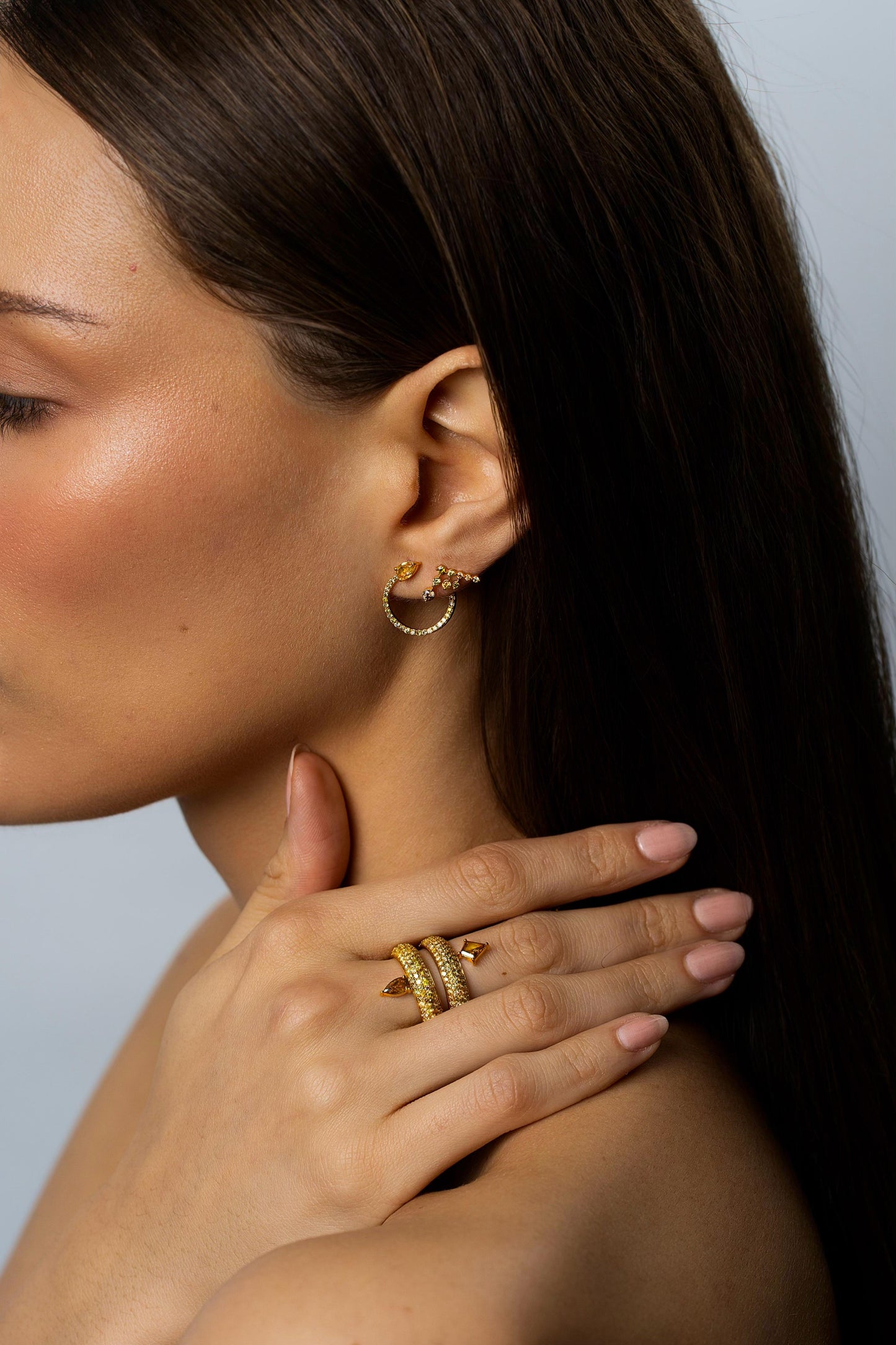 Fancy Color Petite Diamond Drip Stud