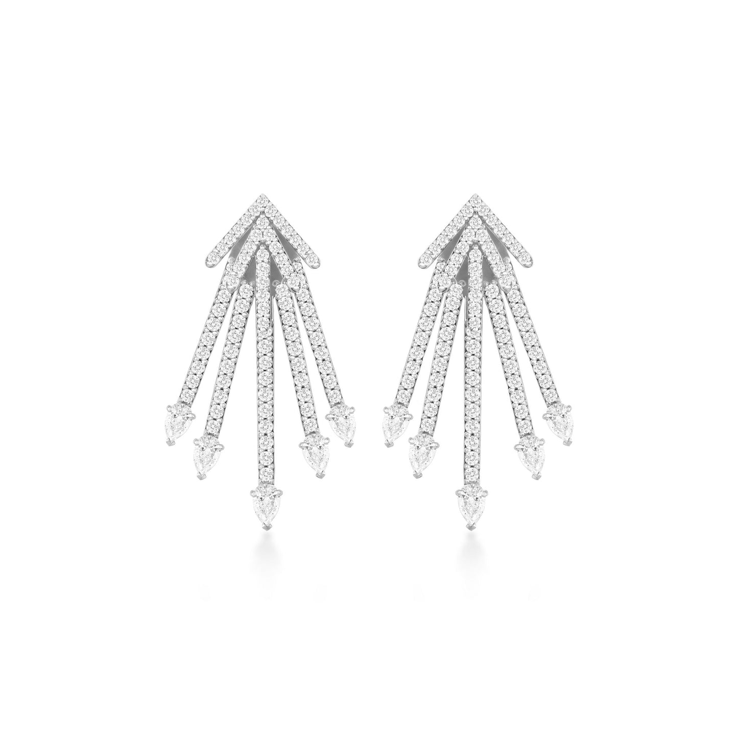 Diamond Starburst Ear Jacket & Earrings