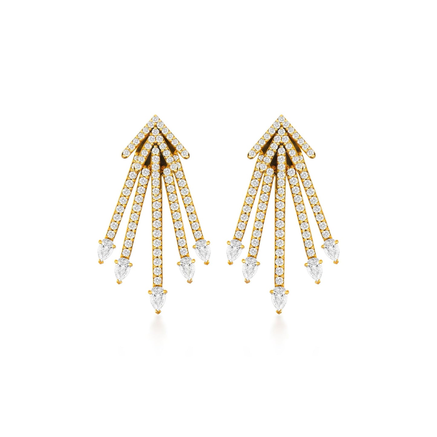 Diamond Starburst Ear Jacket & Earrings