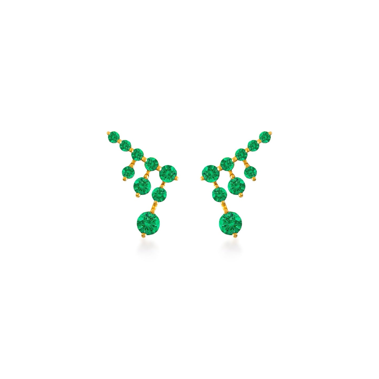 Petite Emerald Drip Stud