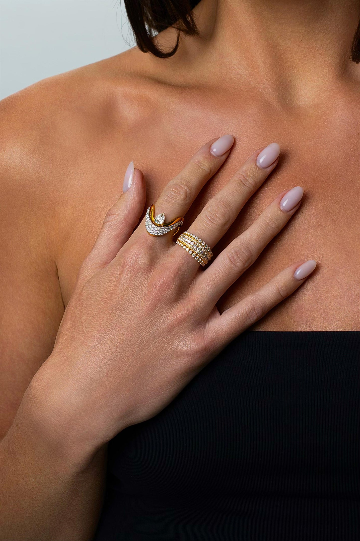Diamond Stardust 5 Row Band