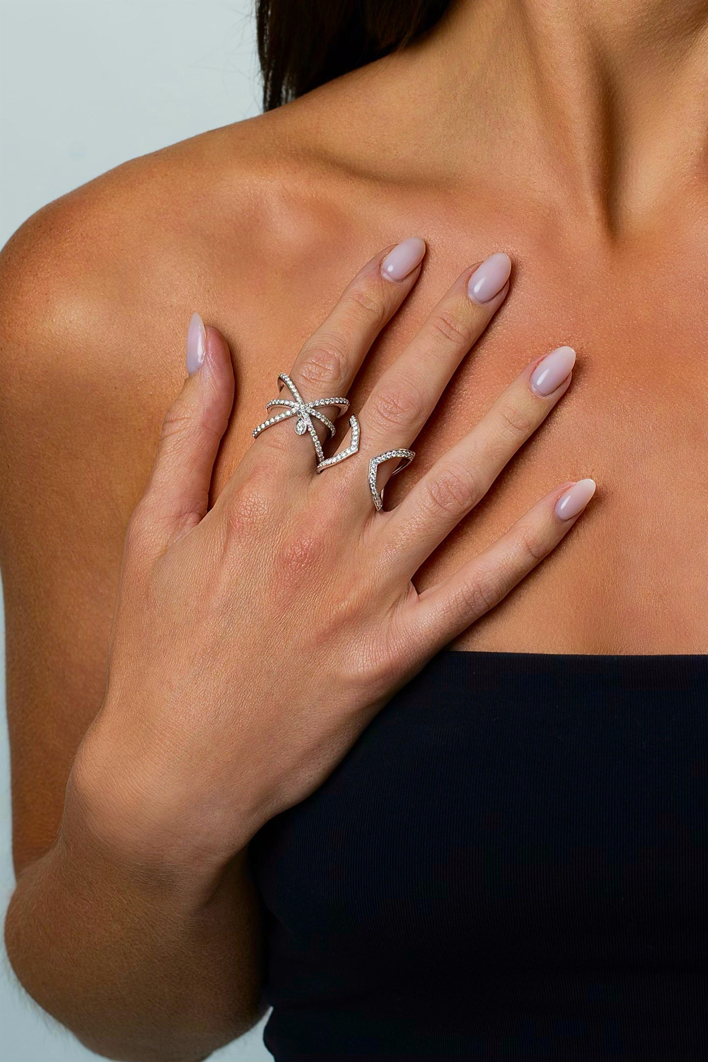 Diamond Stardust 5 Row Band