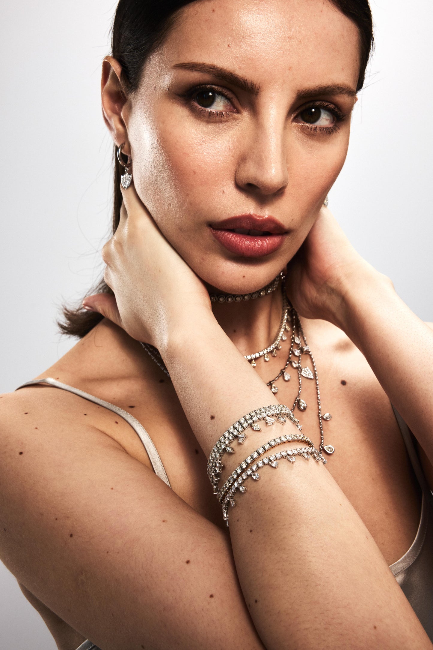 Pear Drop Diamond 2 in 1 Bracelet & Necklace