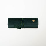 Travel Velvet Jewelry Roll Organizer