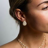 Pave Teardrop Diamond Earrings
